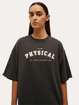 Physical Oversized Tee in Washed Black