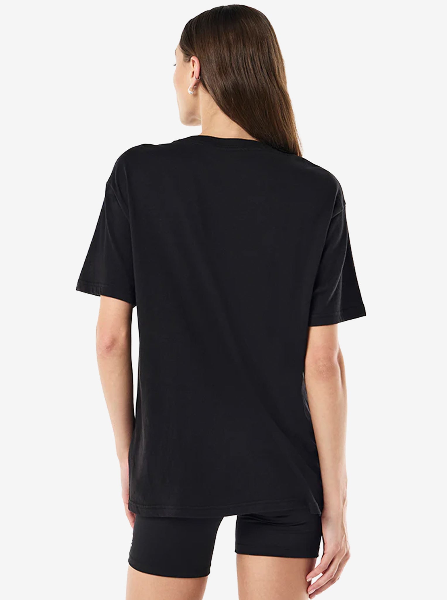 Heads Up Tee in Black & Optic White