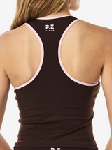 Renewal Tank in Espresso & Chalk Pink