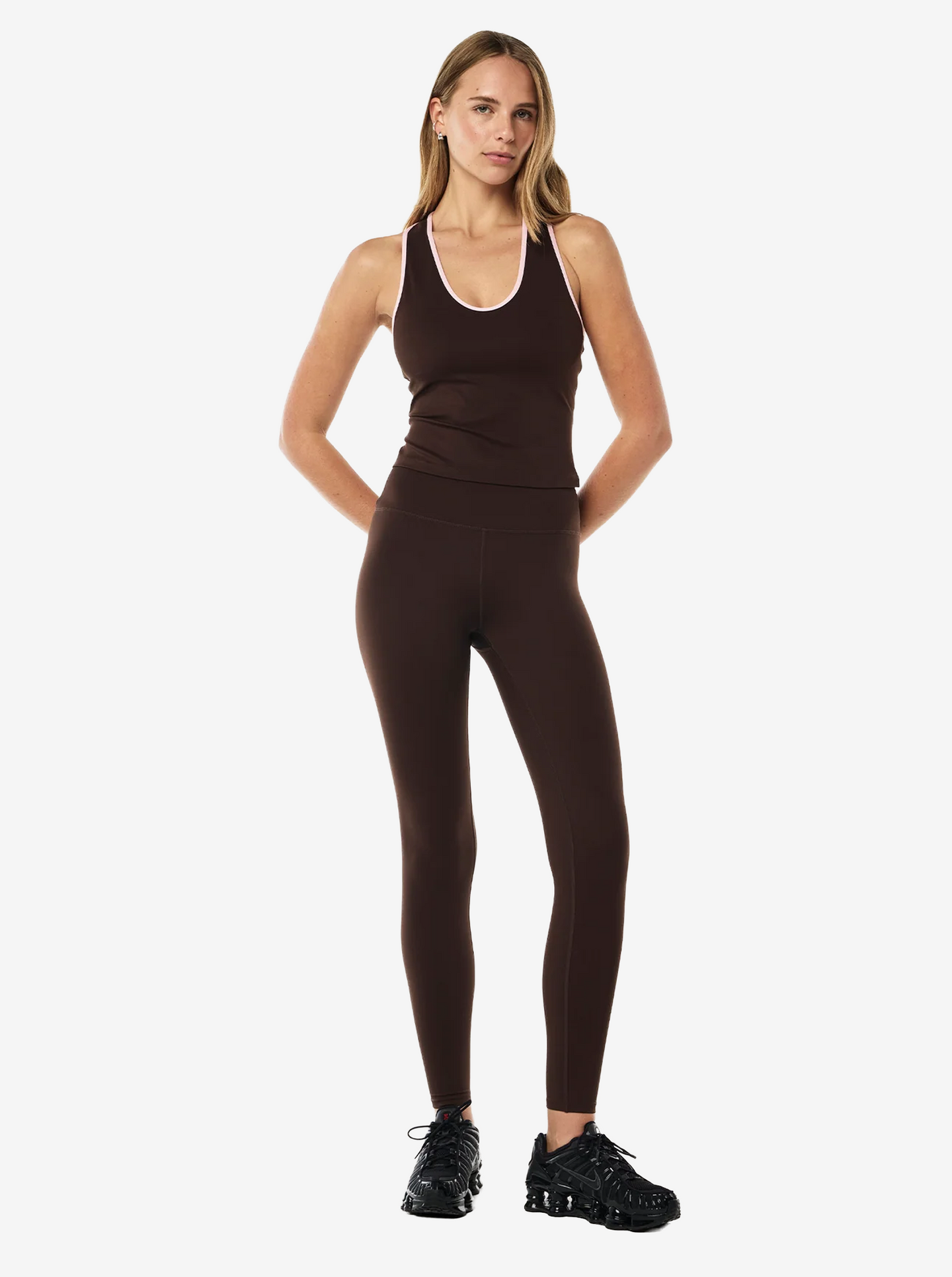 Renewal Tank in Espresso & Chalk Pink