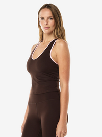 Renewal Tank in Espresso & Chalk Pink