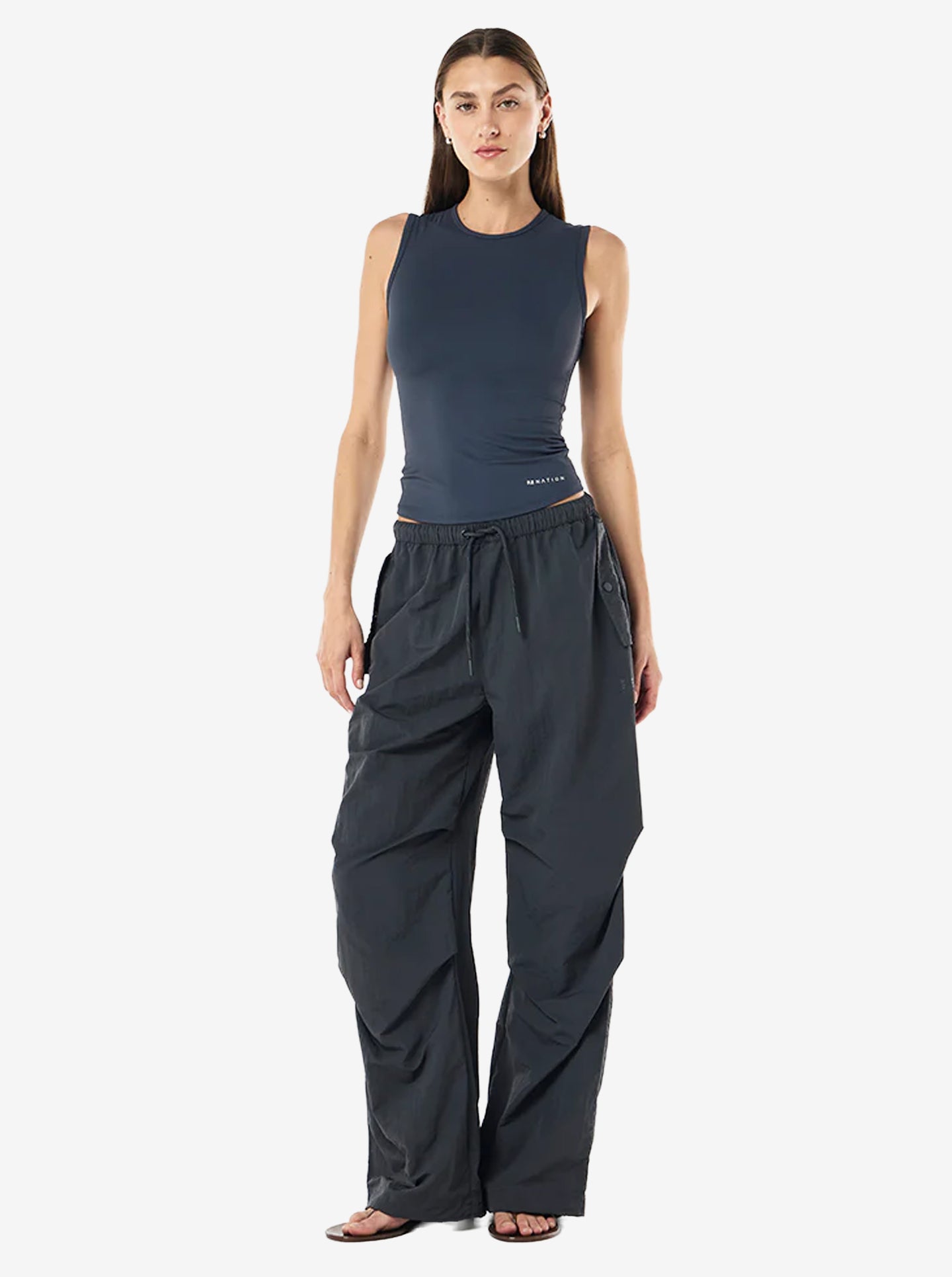 Foundation Muscle Tank in Marine Blue