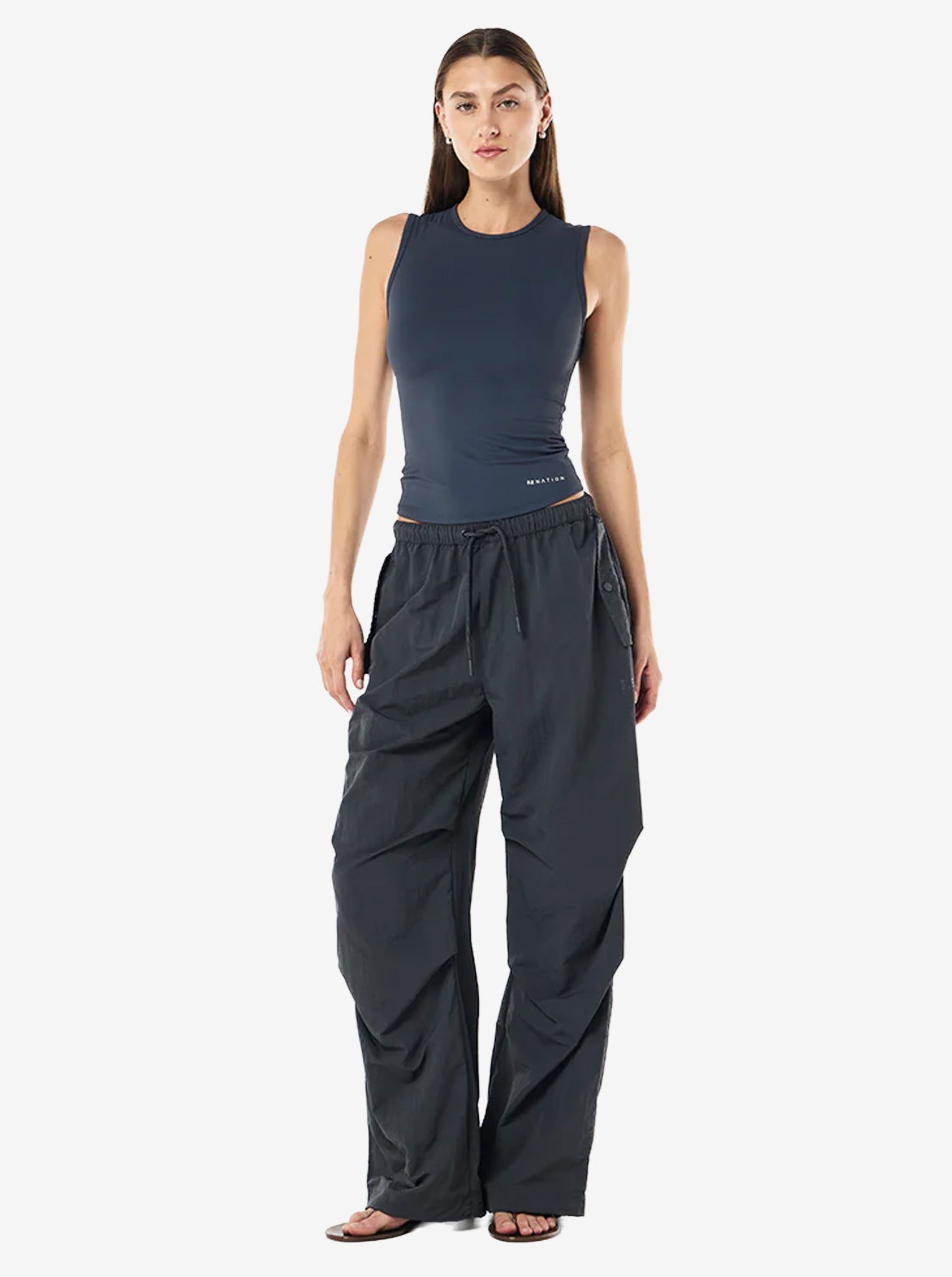 Foundation Muscle Tank in Marine Blue