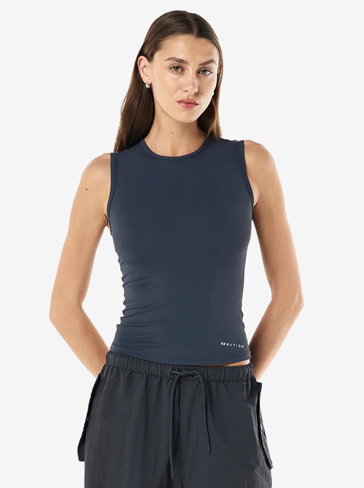 Foundation Muscle Tank in Marine Blue