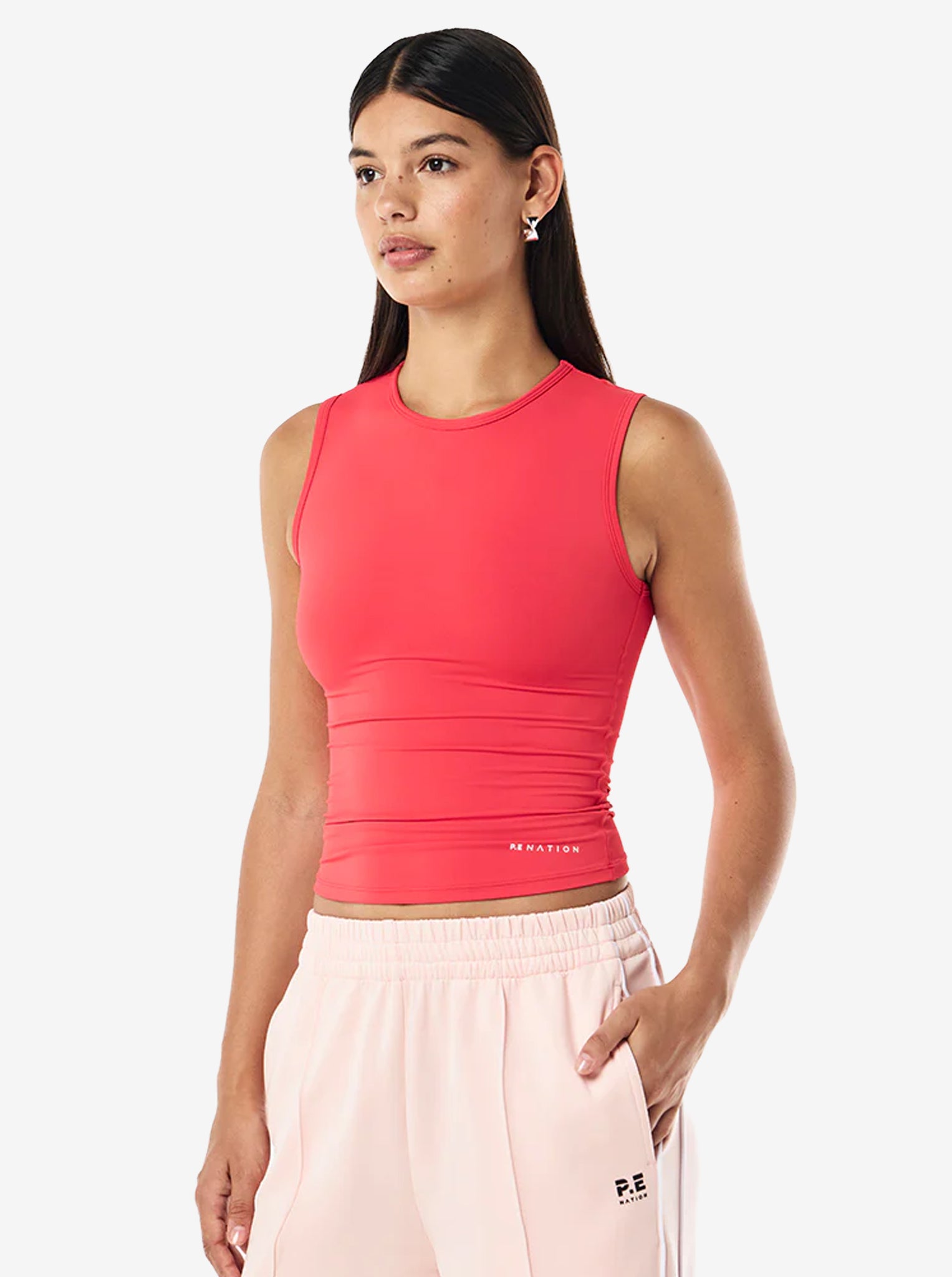 Foundation Muscle Tank in Strawberry