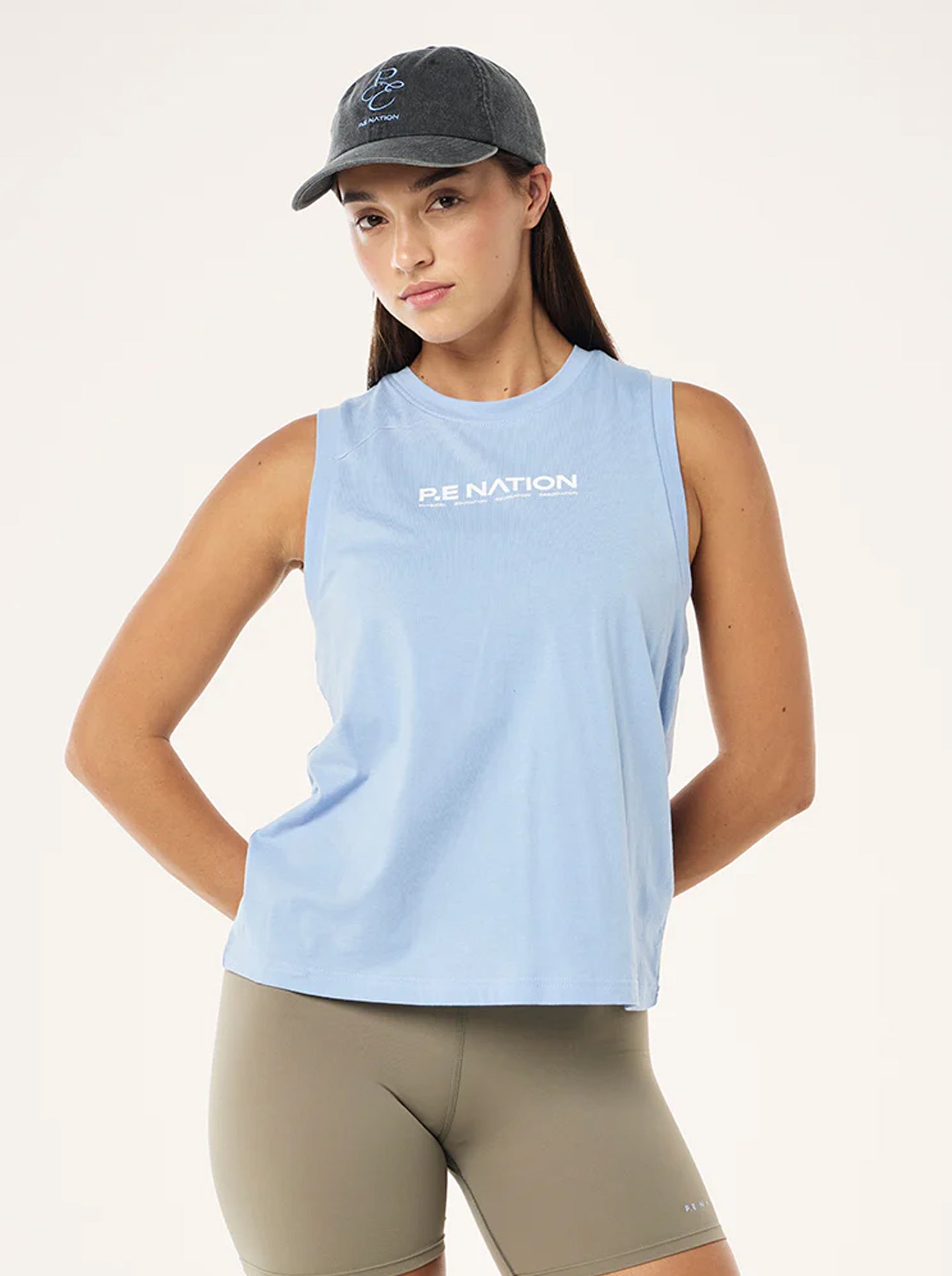Shuffle Tank in Dusty Blue