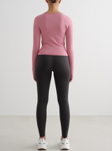 Desert Rose Ribbed Seamless Zip Jacket