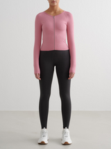 Desert Rose Ribbed Seamless Zip Jacket