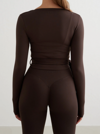 Shape Seamless Wrap Long Sleeve Top