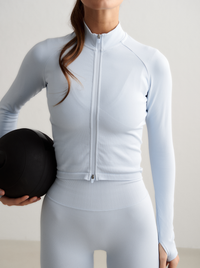 Shape Seamless Zip Jacket in Aura
