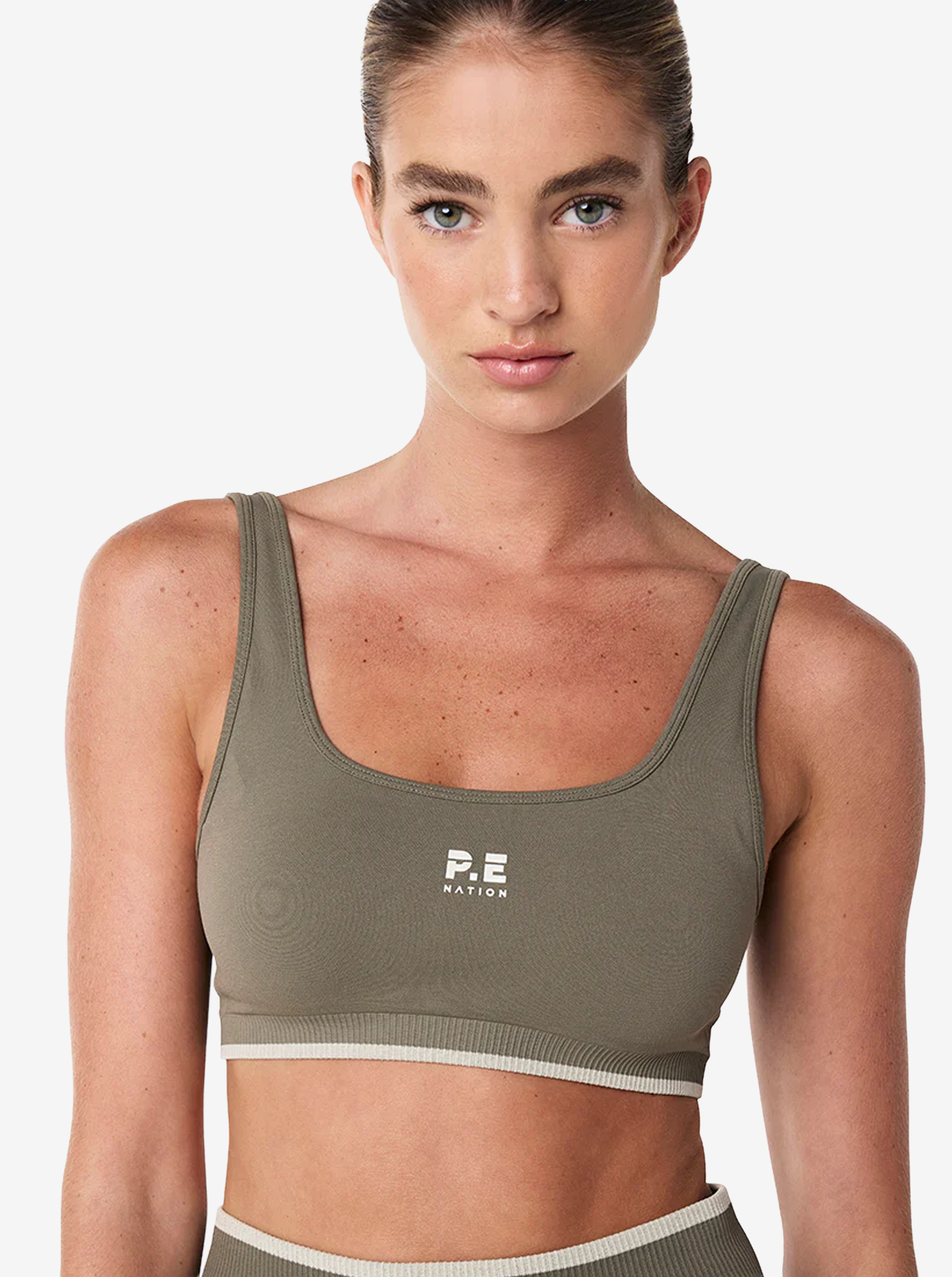 Restore Seamless Scoop Bra in Khaki