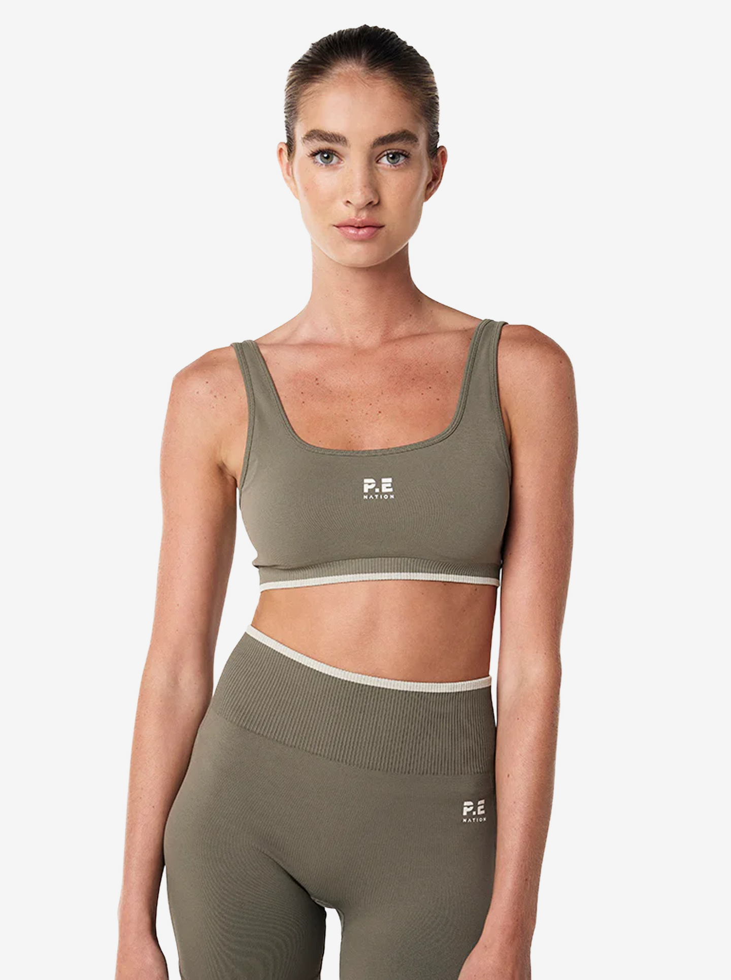 Restore Seamless Scoop Bra in Khaki