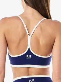 Fundamental Sports Bra in Bright Navy & Whisper White