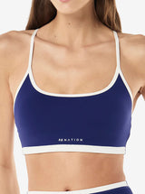 Fundamental Sports Bra in Bright Navy & Whisper White