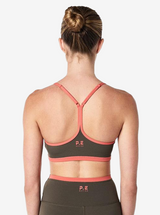 Fundamental Sports Bra in Tarmac & Brick Red