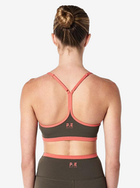 Fundamental Sports Bra in Tarmac & Brick Red