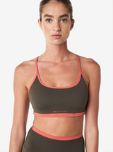 Fundamental Sports Bra in Tarmac & Brick Red