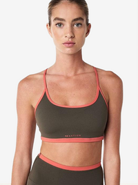 Fundamental Sports Bra in Tarmac & Brick Red