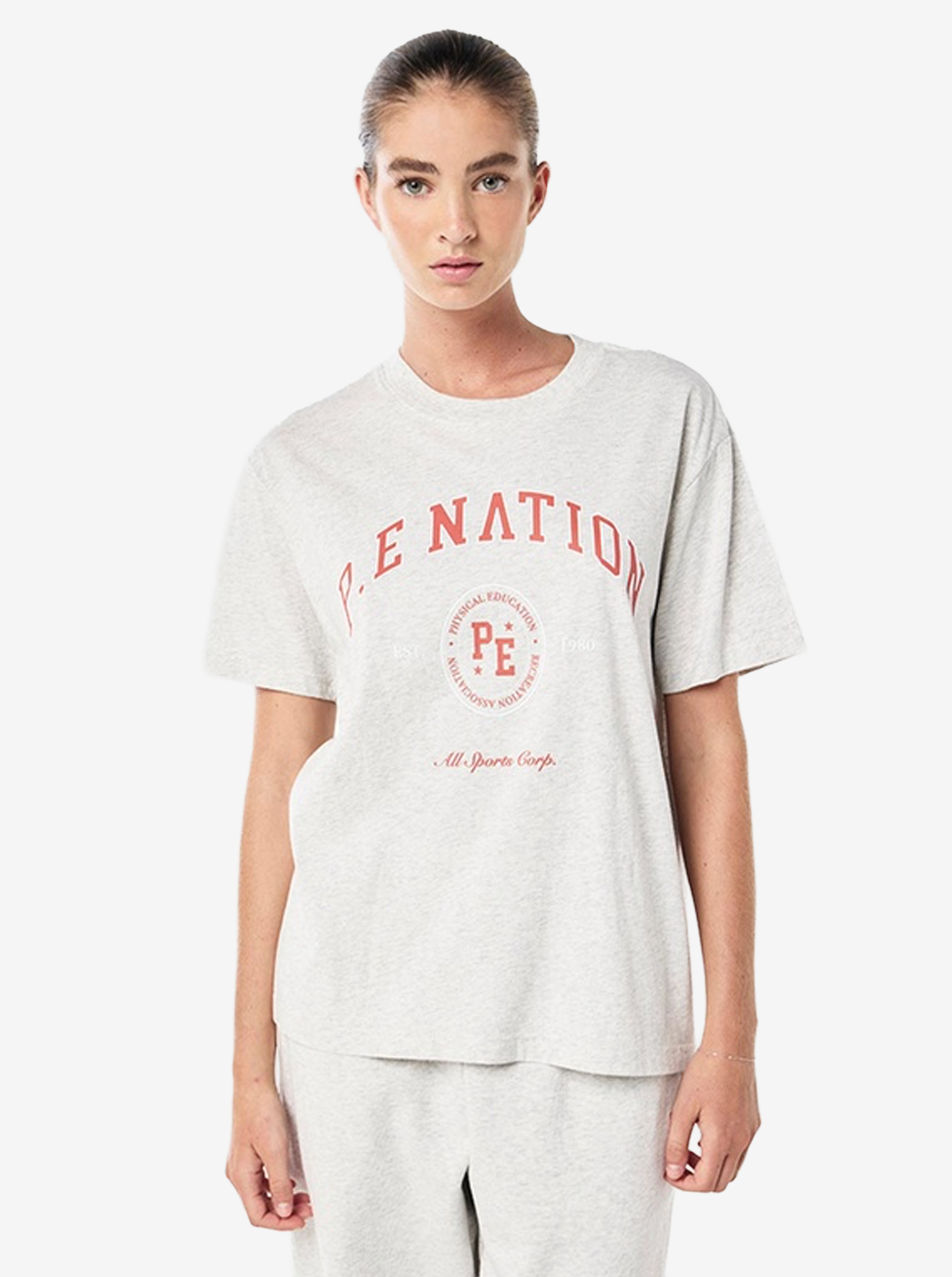 Liberation Tee in Light Grey Marle