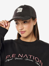 Monogram Cap in Washed Liquorice