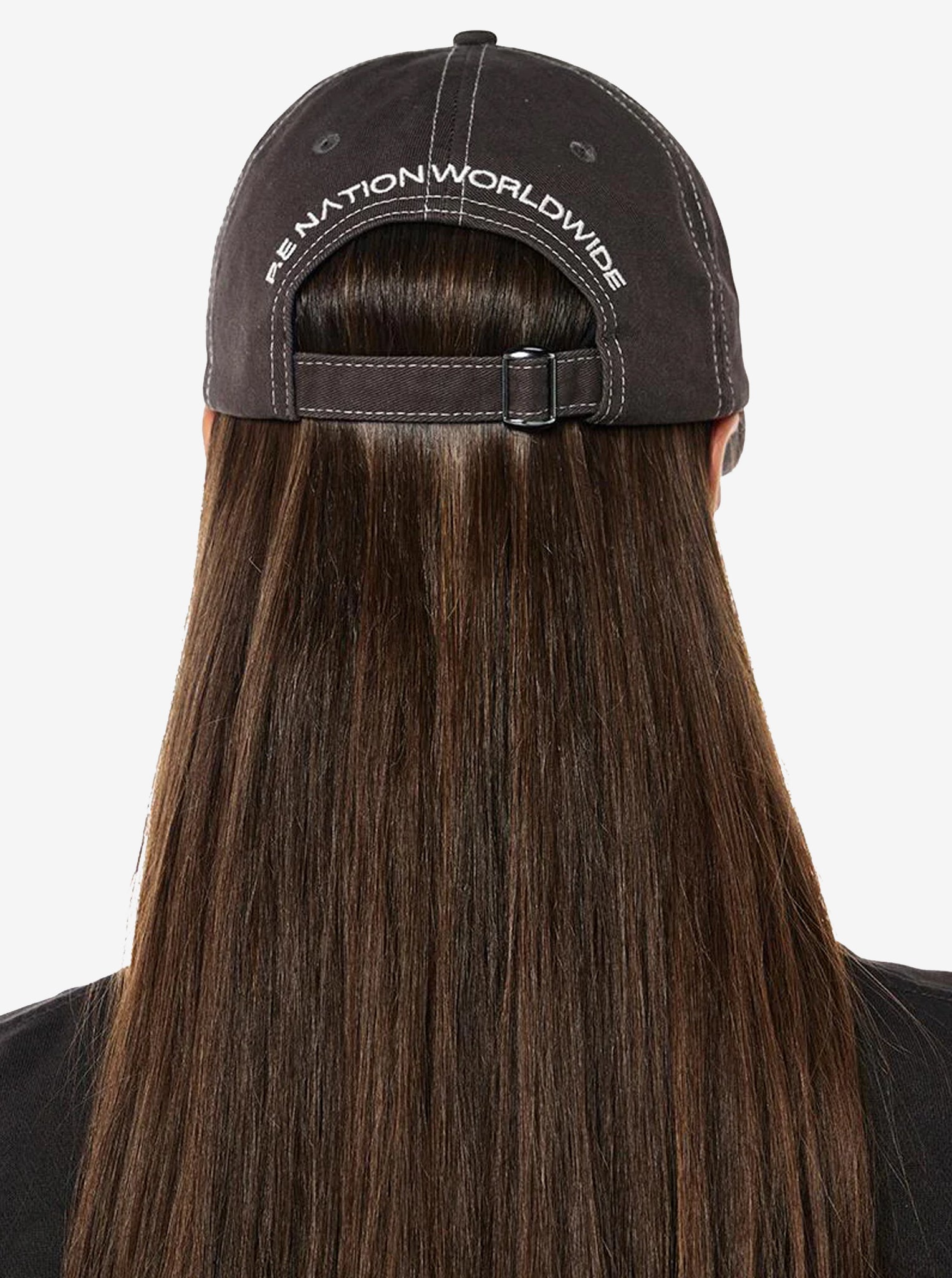 Monogram Cap in Washed Liquorice