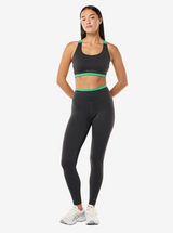 Highgate Sports Bra in Caviar & Kelly Green