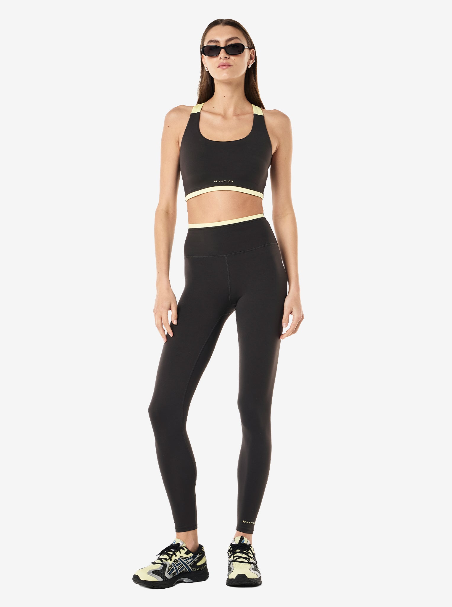 Highgate Sports Bra in Smokestone & Lemonade