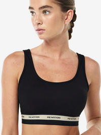 Avant Sports Bra in Black & Biscuit