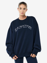 Volume Sweat in Washed Dark Navy