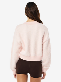 Greenpoint V Neck Knit in Chalk Pink