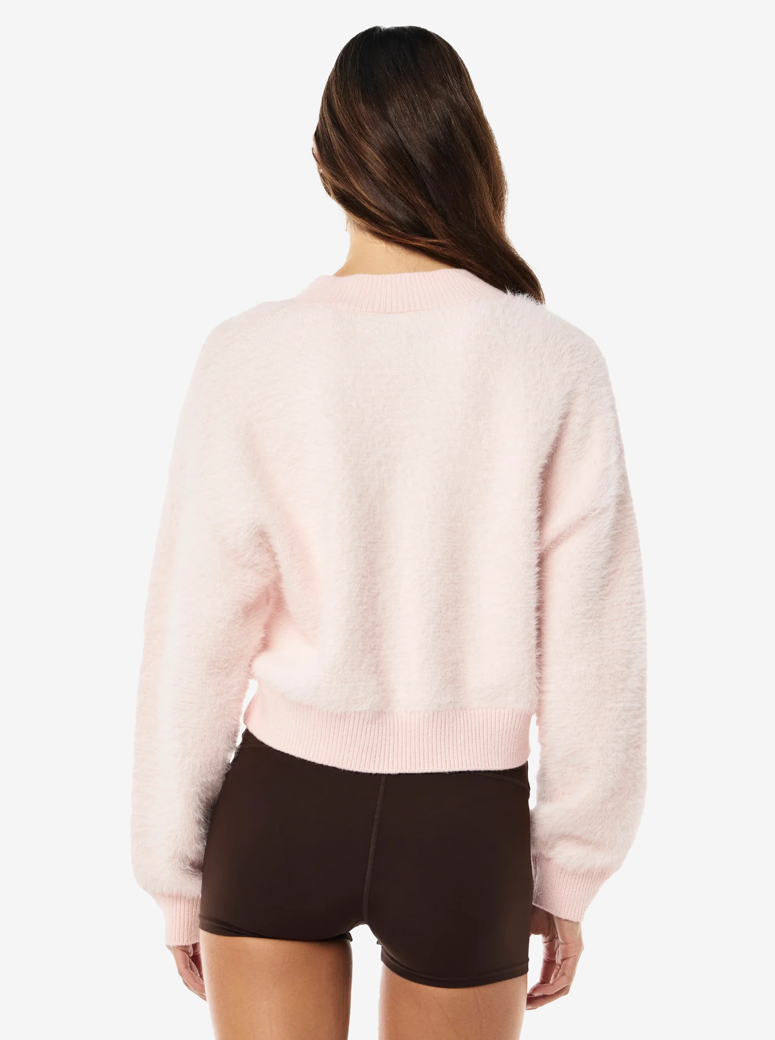 Greenpoint V Neck Knit in Chalk Pink