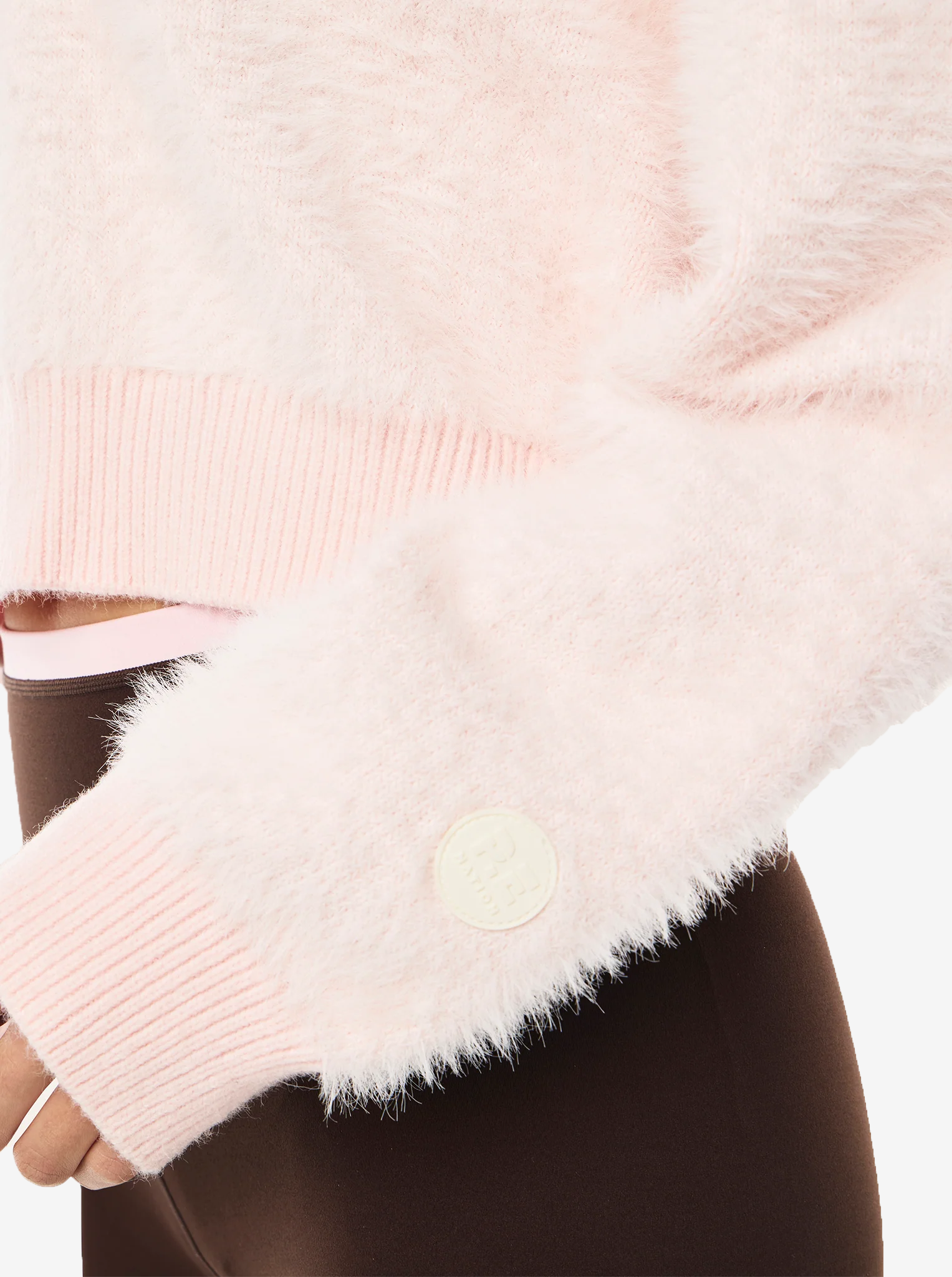 Greenpoint V Neck Knit in Chalk Pink