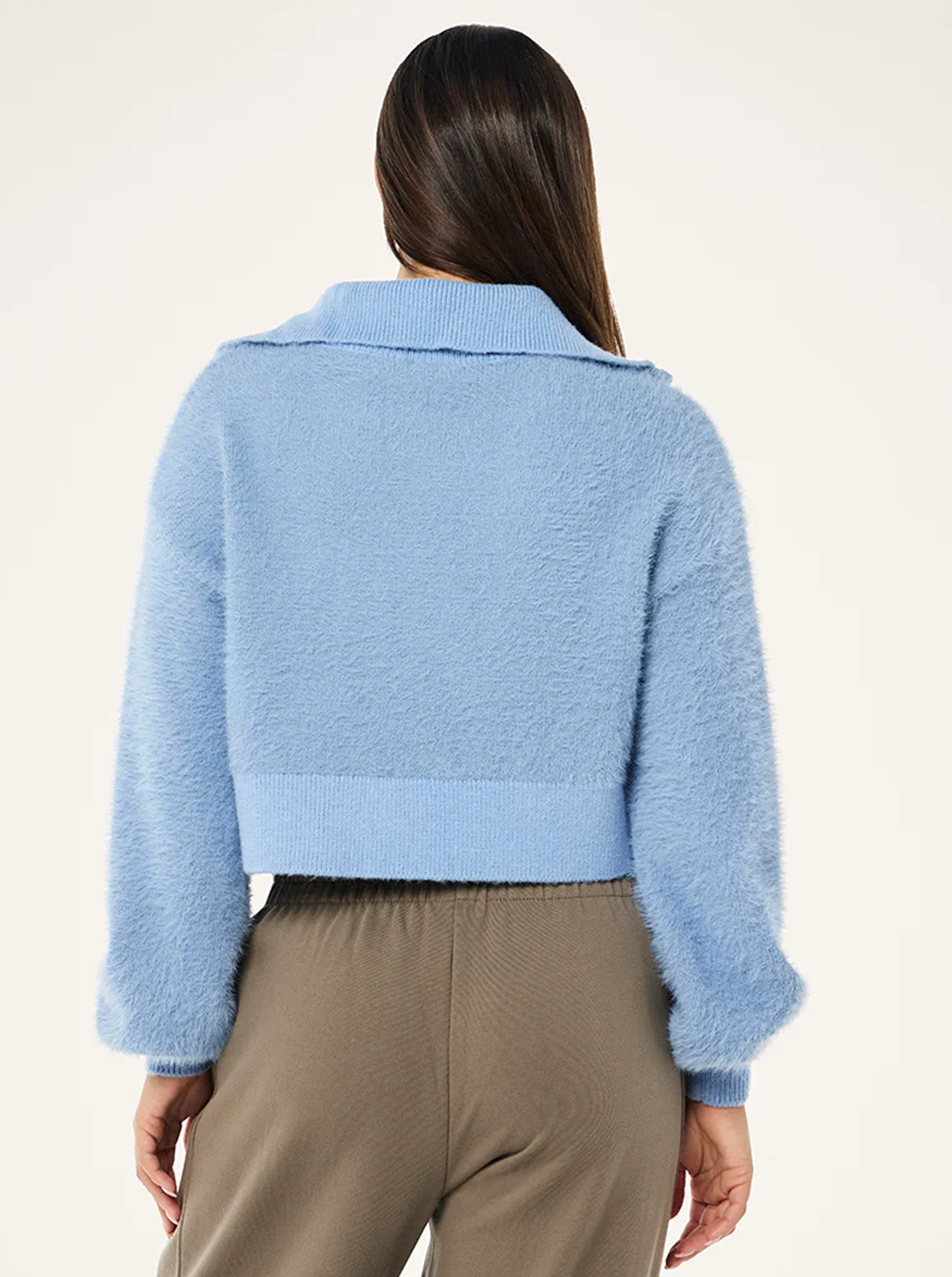 Greenpoint Zip Neck Knit in Dusty Blue