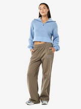 Greenpoint Zip Neck Knit in Dusty Blue