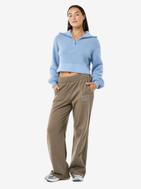 Greenpoint Zip Neck Knit in Dusty Blue
