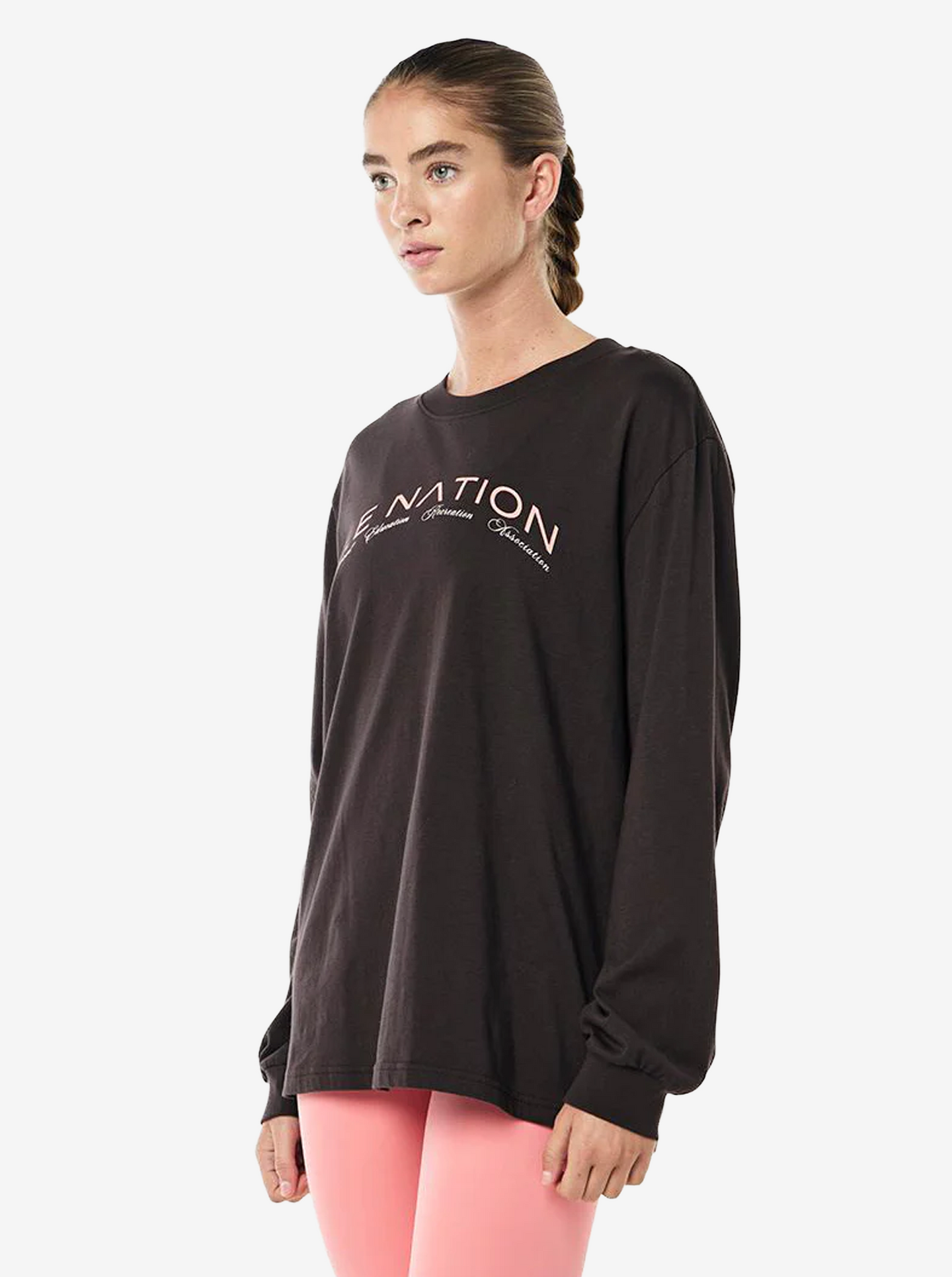 Volume Long Sleeve Tee in Washed Liquorice