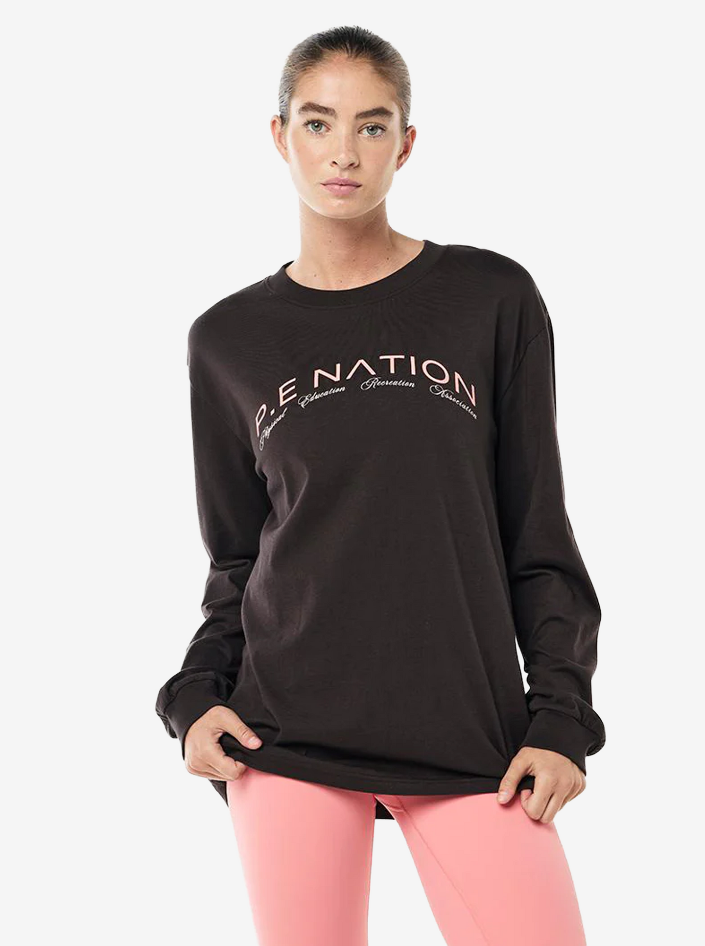 Volume Long Sleeve Tee in Washed Liquorice