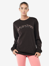 Volume Long Sleeve Tee in Washed Liquorice