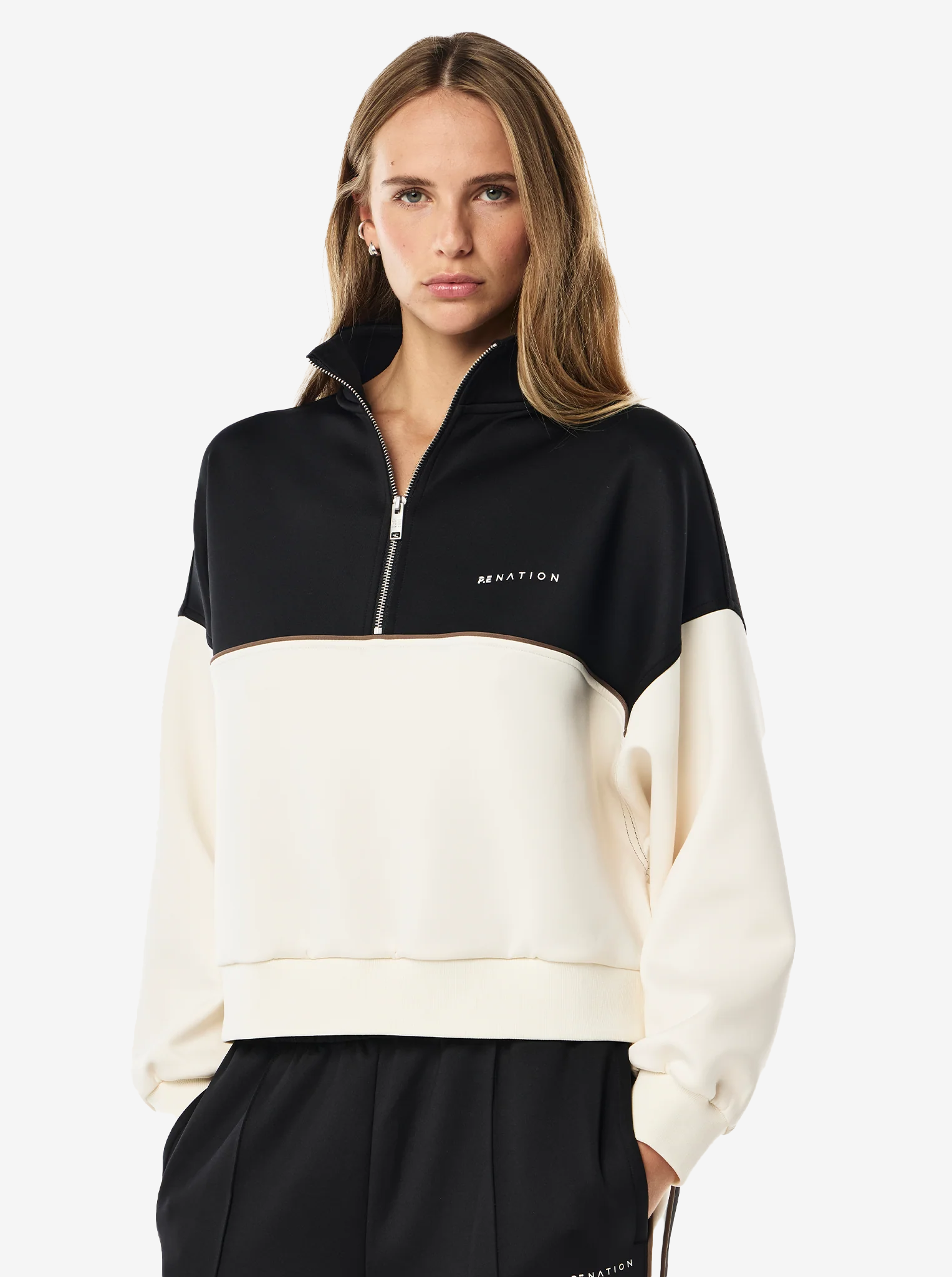 Boundless Zip Neck in Whisper White
