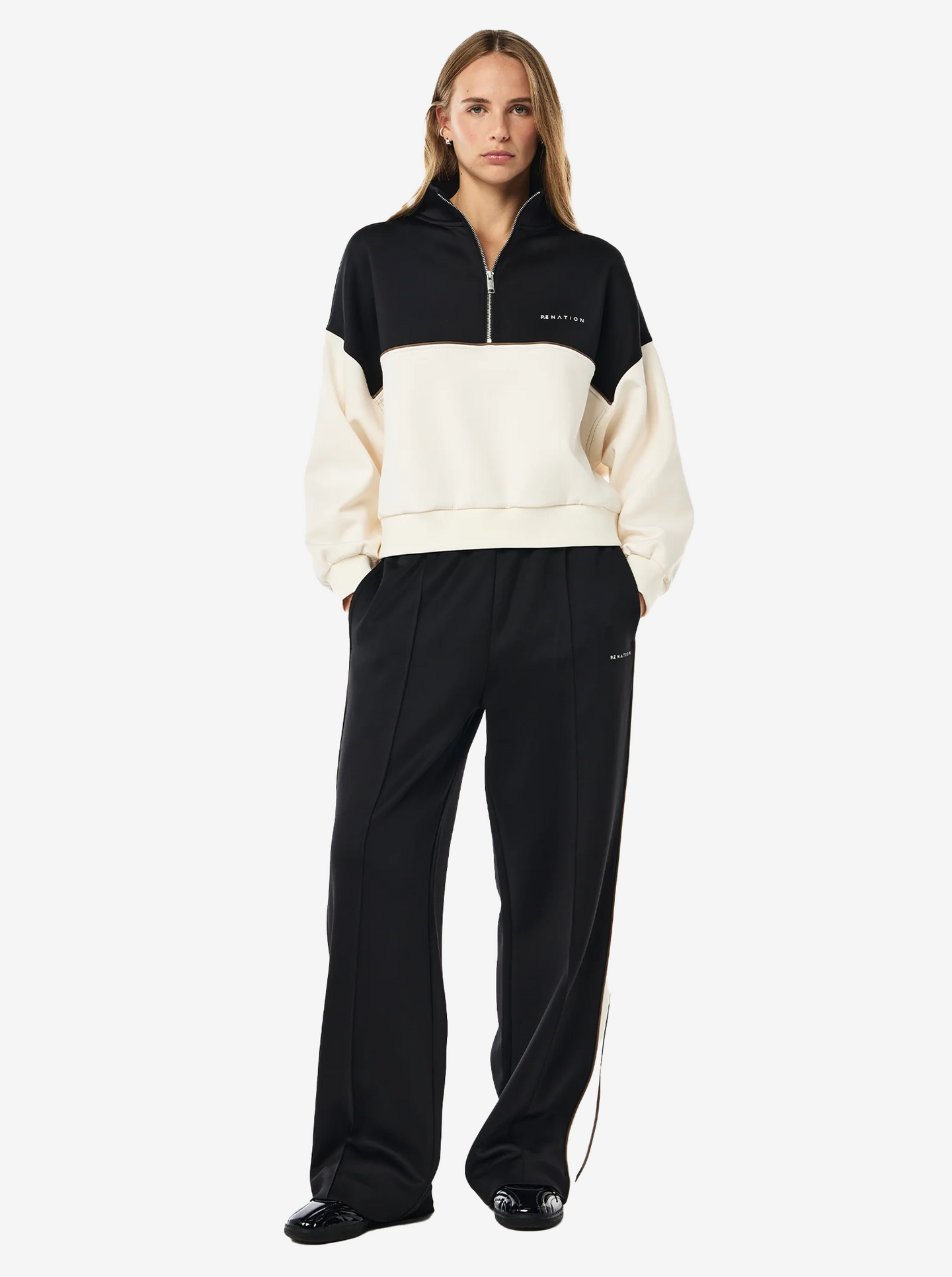 Boundless Zip Neck in Whisper White