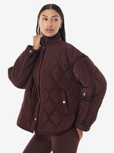 Surge Quilt Jacket in Mahogany