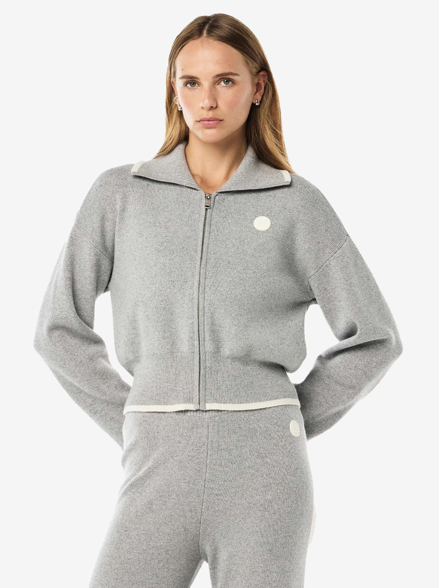 Verge Knit Jacket in Grey Marle