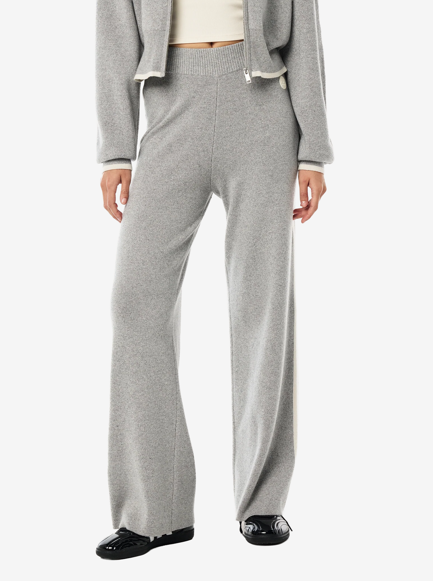 Verge Knit Pant in Grey Marle