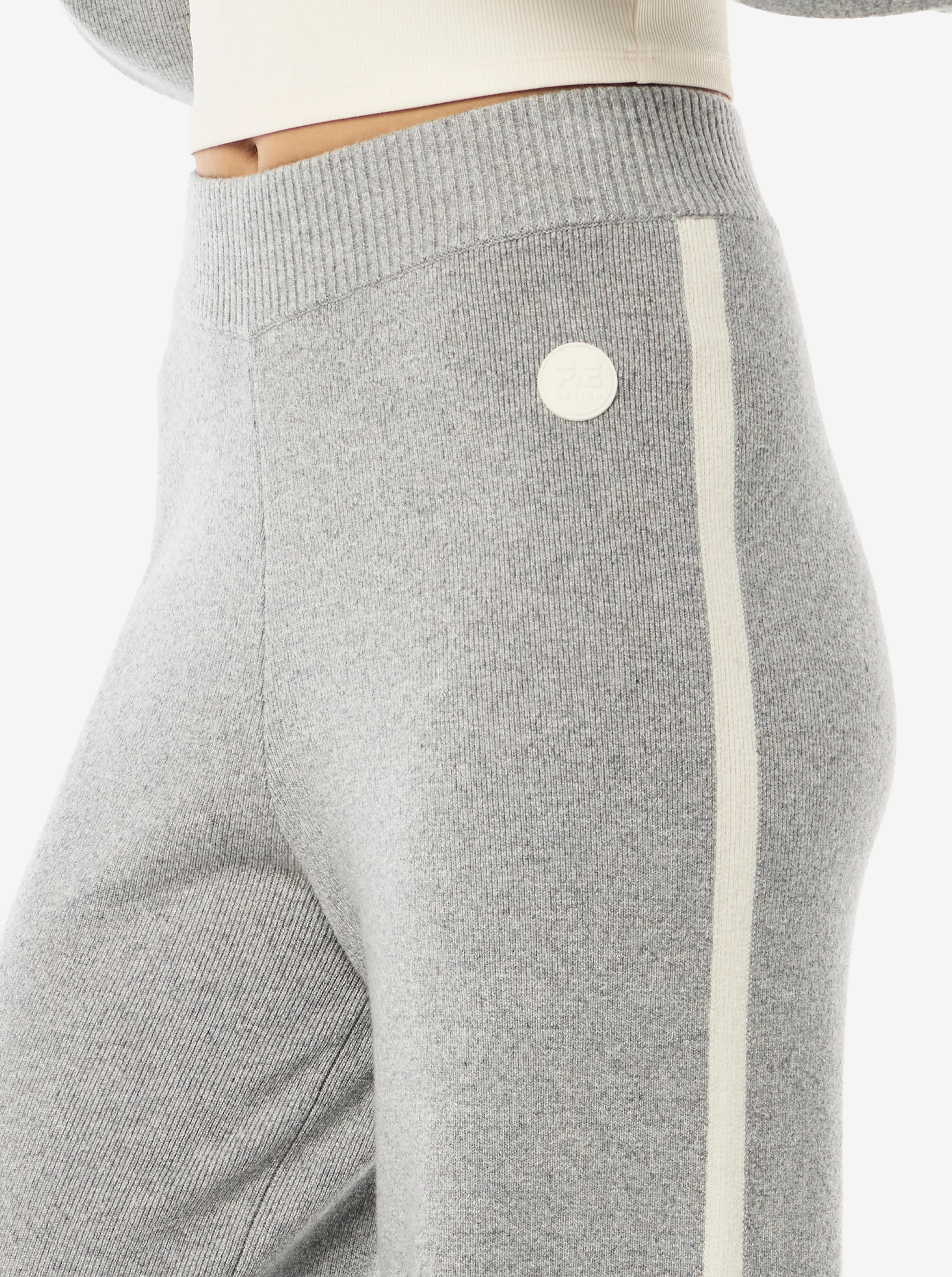 Verge Knit Pant in Grey Marle