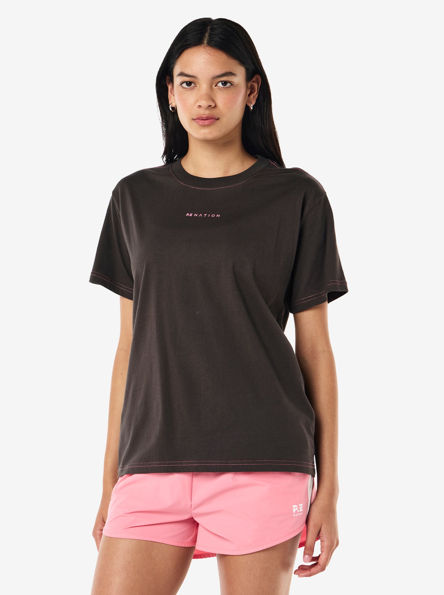 Shift Tee in Smokestone