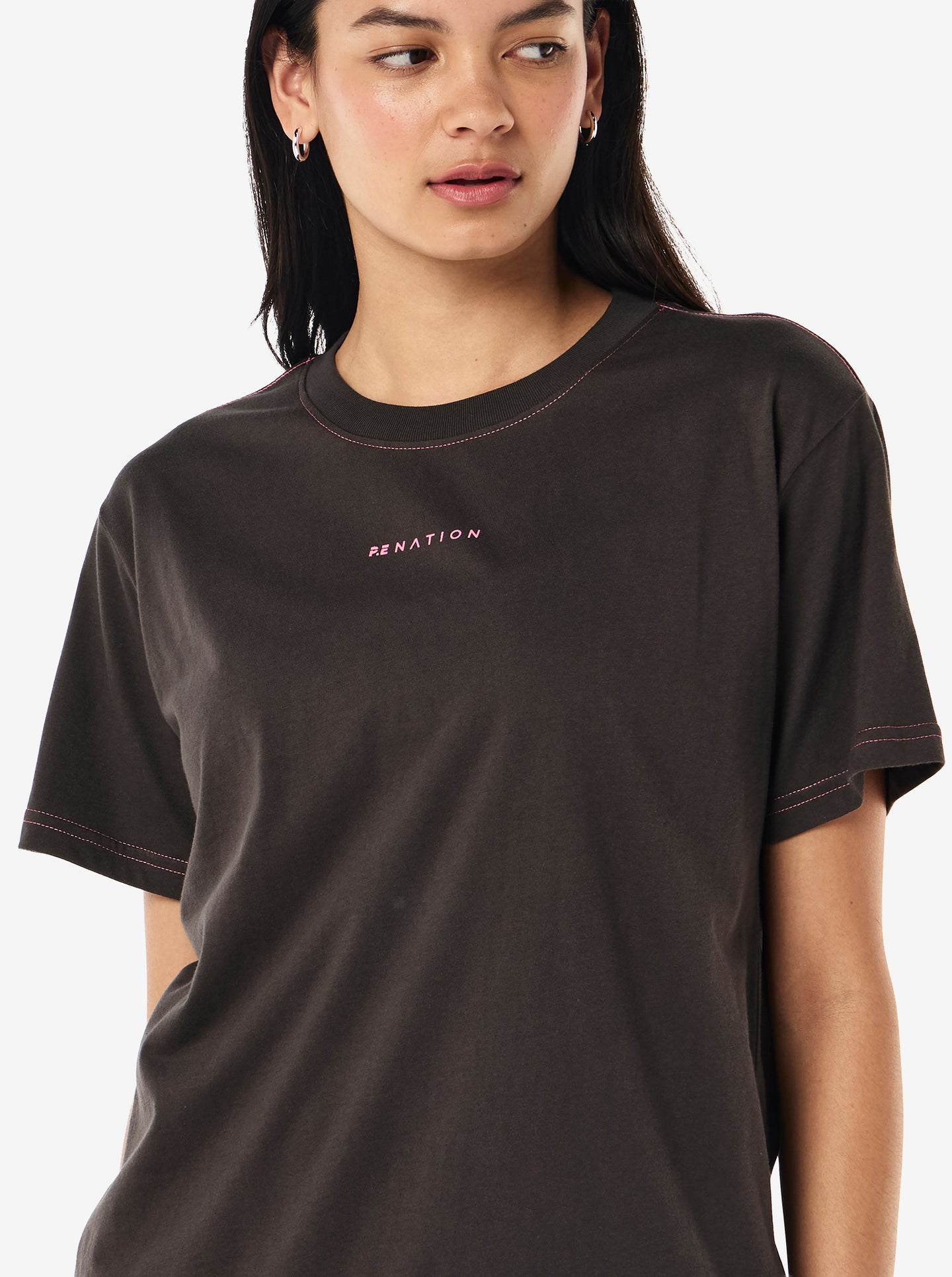 Shift Tee in Smokestone