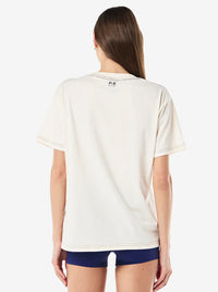 Shift Tee in Whisper White & Major Brown