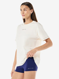 Shift Tee in Whisper White & Major Brown