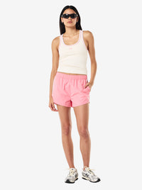 Nexus Rib Tank in Whisper White & Pink Lemonade