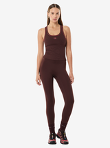 Newus Rib Tank in Mahogany & Diva Pink